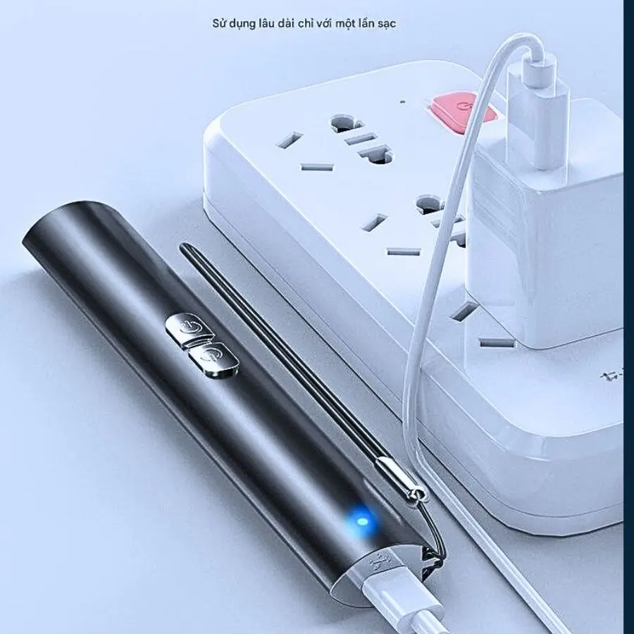 Đèn Laser Laze Kan 313LS 2 Tia Xanh Đỏ Sạc Type C 7 den laser 2 trong 1 313ls