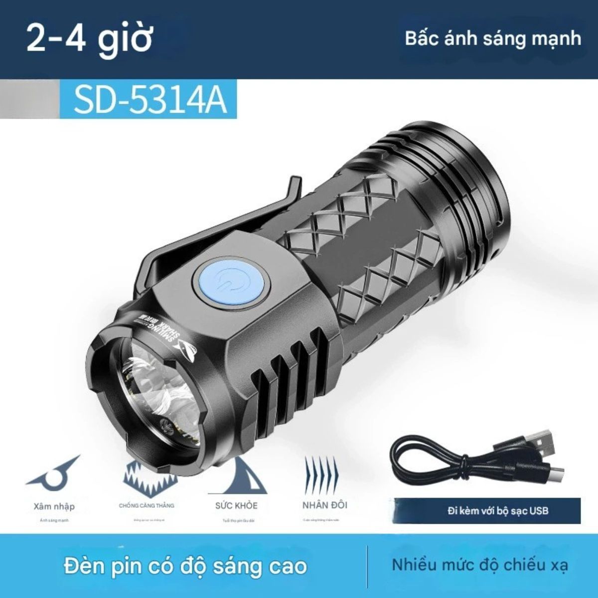 ĐÈN PIN MÓC KHÓA SMILING SHARK SD-5304 SD-5314 (3XPE) 7 ĐÈN PIN MÓC KHÓA SMILING SHARK SD-5304 SD-5314 (3XPE) - Ảnh 5
