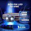 ĐÈN PIN ĐỘI ĐẦU SMILING SHARK TD-0166A- MINI, CẢM BIẾN SÓNG, SIÊU NHẸ 45G