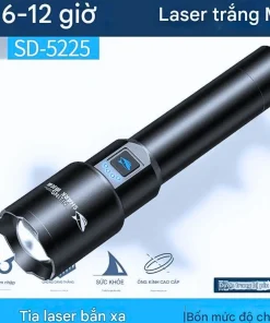 ĐÈN PIN LED SMILING SHARK SD-5225 (Laser trắng M80) 5500MH