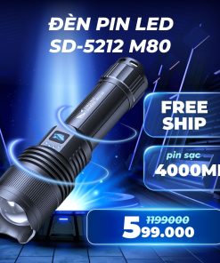 Đèn Pin LED SD-5212  M80 10000lm Siêu Sáng