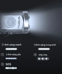 ĐÈN PIN MINI SMILING SHARK SD-1033 (3XLED) - NHỎ GỌN, SÁNG MẠNH, TÍCH HỢP NAM CHÂM