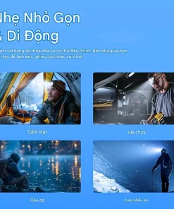 ĐÈN PIN ĐỘI ĐẦU SMILING SHARK TD-0166A- MINI, CẢM BIẾN SÓNG, SIÊU NHẸ 45G