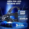 🌟 DEN PIN DOI DAU SMILING SHARK TD 8018 SIEU SANG 8400LM ZOOM CHONG NUOC IPX6