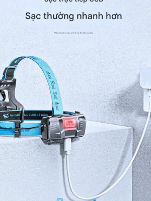 Đèn Pin Đội Đầu Smilling Shark p70 k225 Mini Siêu Sáng