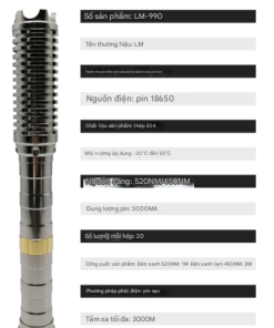 den-laser-990-3000mw-tia-xanh-duong-mau-bac